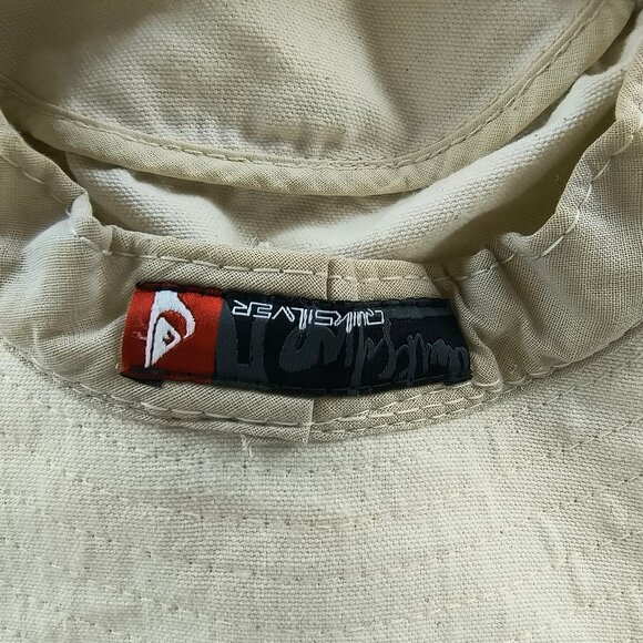 Vintage 90s Quiksilver Bucket Hat Fishing Chin Strap Canvas - Picture 2 of 5